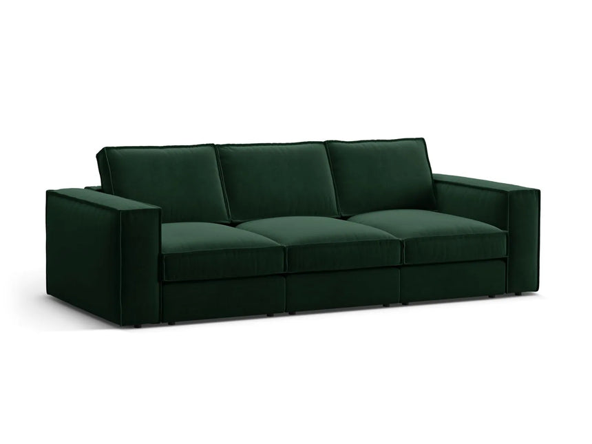 Pola 4-Sitzer Sofa aus Samt in Flaschengrün (Salvador 7), 284x103 cm von Micadoni – Bild 3