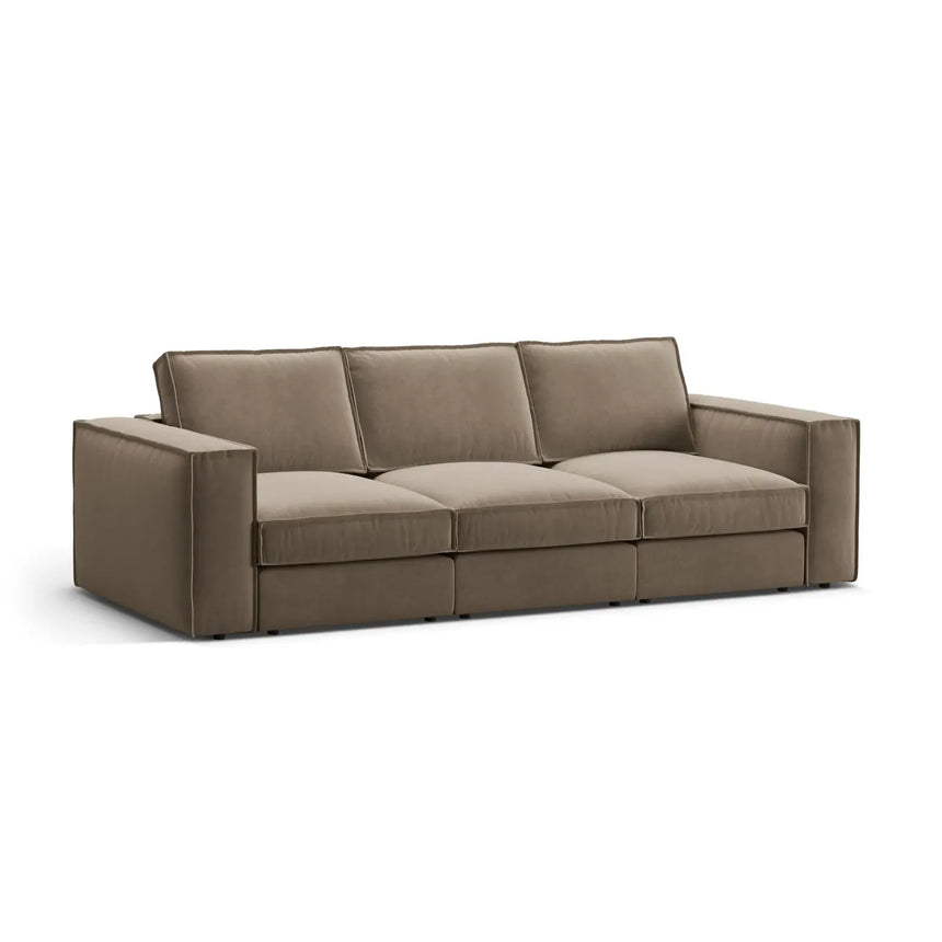 Pola 4-Sitzer Sofa aus Samt oder Strukturstoff, 284x103 cm - ZEN ZONE Furniture