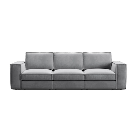 Pola 4-Sitzer Sofa aus Samt oder Strukturstoff, 284x103 cm - ZEN ZONE Furniture