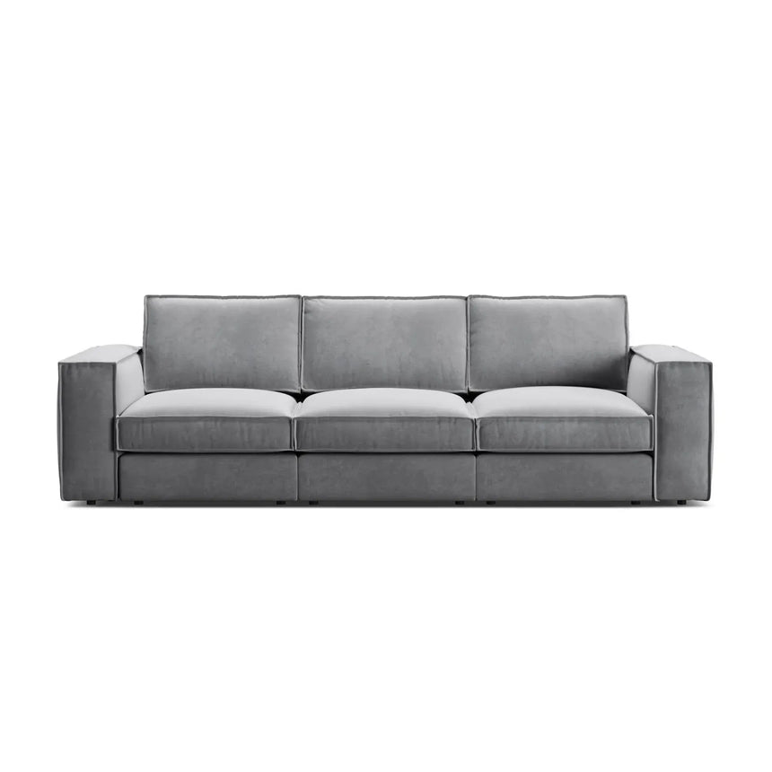 Pola 4-Sitzer Sofa aus Samt oder Strukturstoff, 284x103 cm - ZEN ZONE Furniture