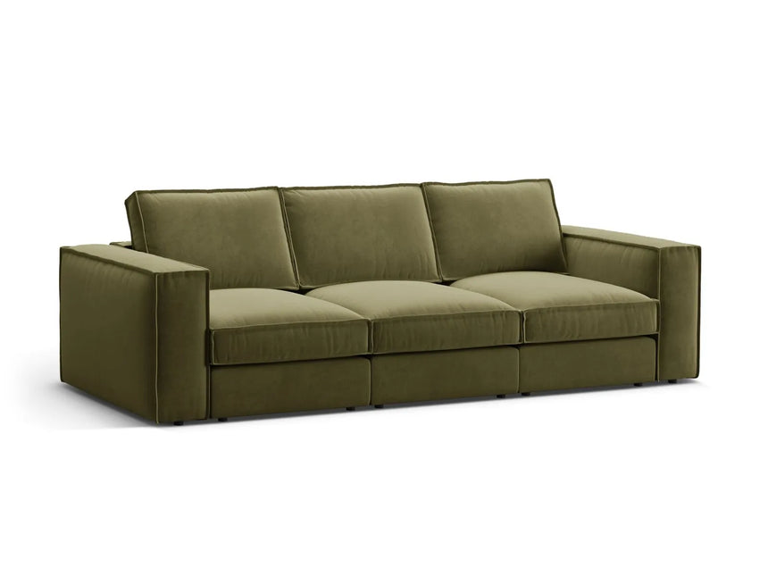 Pola 4-Sitzer Sofa aus Samt in Grün (Salvador 8), 284x103 cm von Micadoni – Bild 3