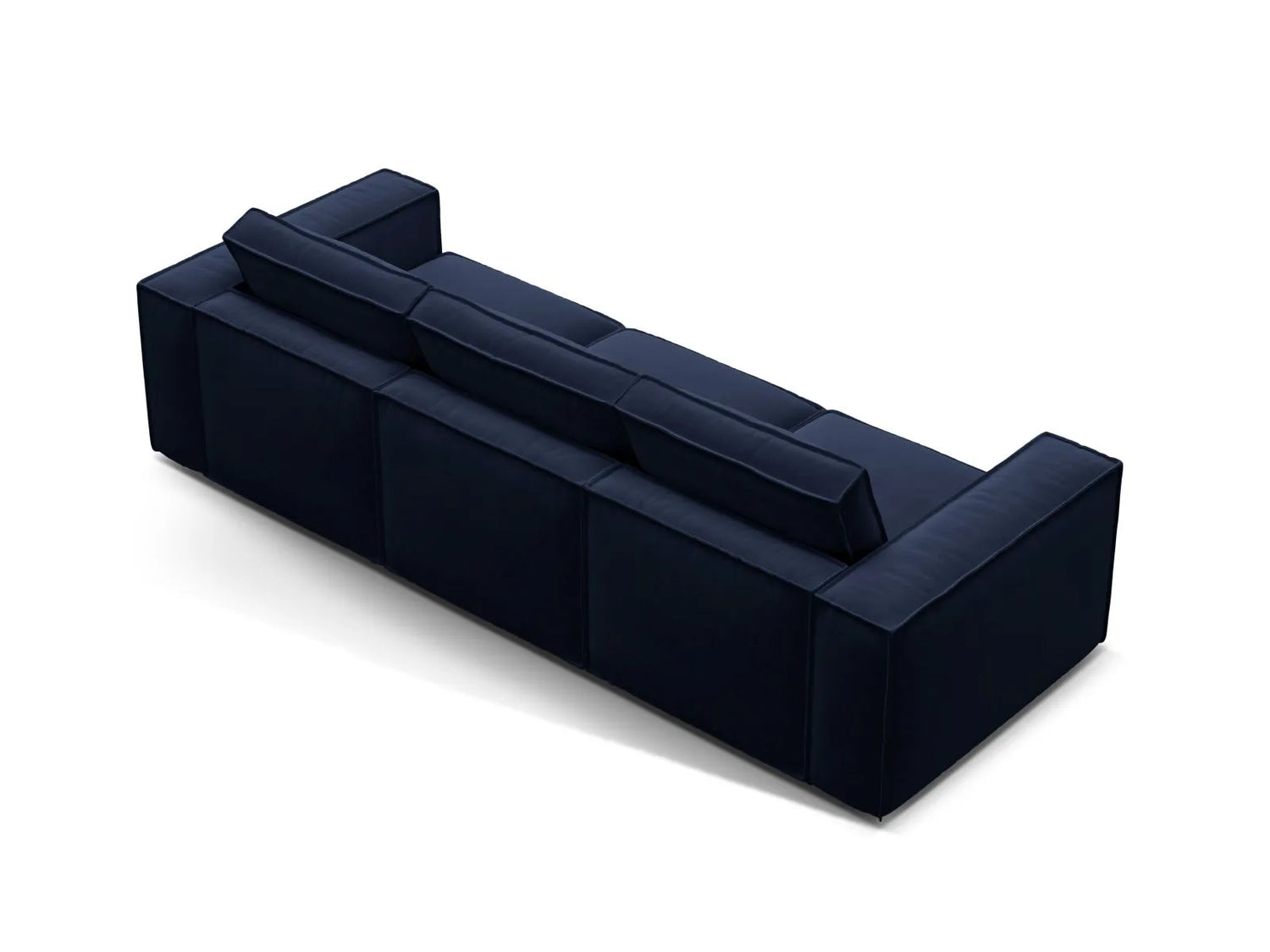 Pola 4-Sitzer Sofa aus Samt in Königsblau (Salvador 5), 284x103 cm von Micadoni – Bild 4