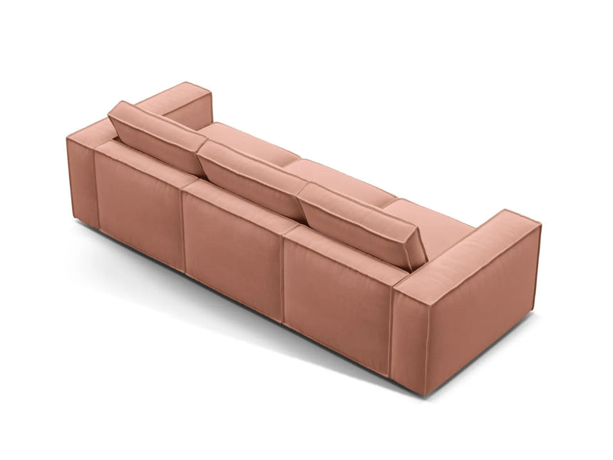 Pola 4-Sitzer Sofa aus Samt in Rosa (Salvador 11), 284x103 cm von Micadoni – Bild 4