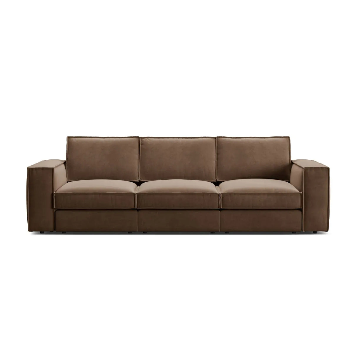 Pola 4-Sitzer Sofa aus Samt oder Strukturstoff, 284x103 cm - ZEN ZONE Furniture