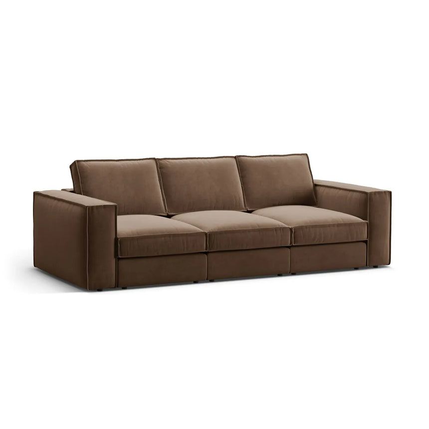 Pola 4-Sitzer Sofa aus Samt oder Strukturstoff, 284x103 cm - ZEN ZONE Furniture