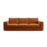 Pola 4-Sitzer Sofa aus Samt oder Strukturstoff, 284x103 cm - ZEN ZONE Furniture