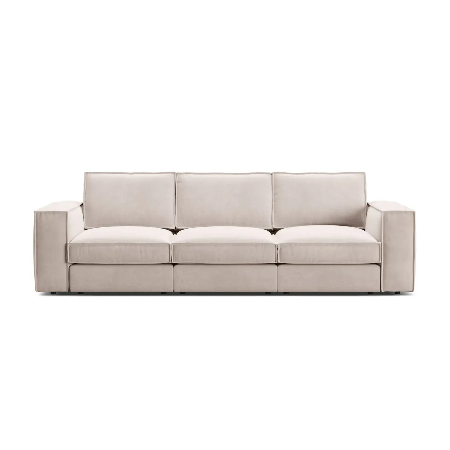 Pola 4-Sitzer Sofa aus Samt oder Strukturstoff, 284x103 cm - ZEN ZONE Furniture