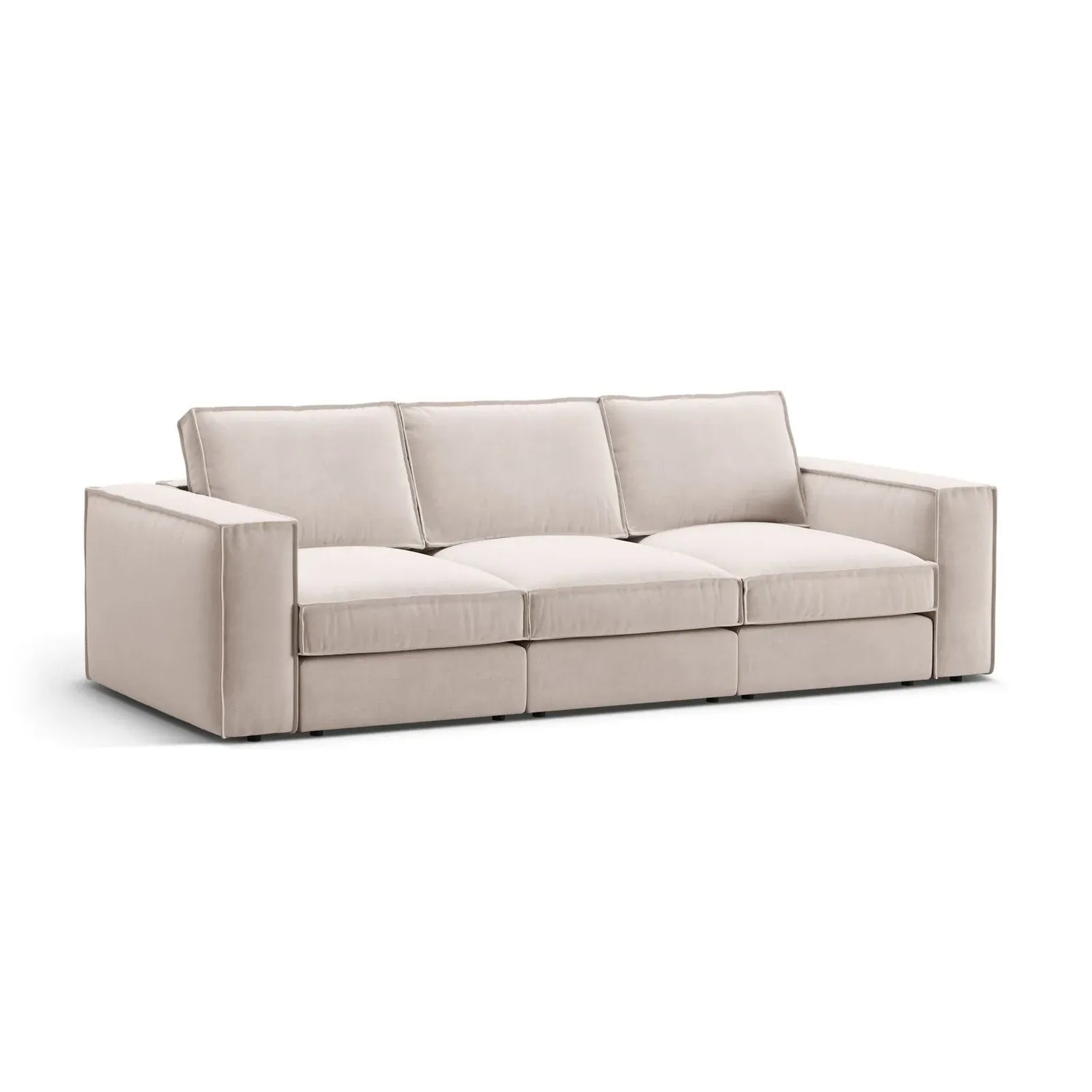 Pola 4-Sitzer Sofa aus Samt oder Strukturstoff, 284x103 cm - ZEN ZONE Furniture