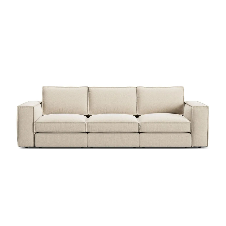 Pola 4-Sitzer Sofa aus Samt oder Strukturstoff, 284x103 cm - ZEN ZONE Furniture