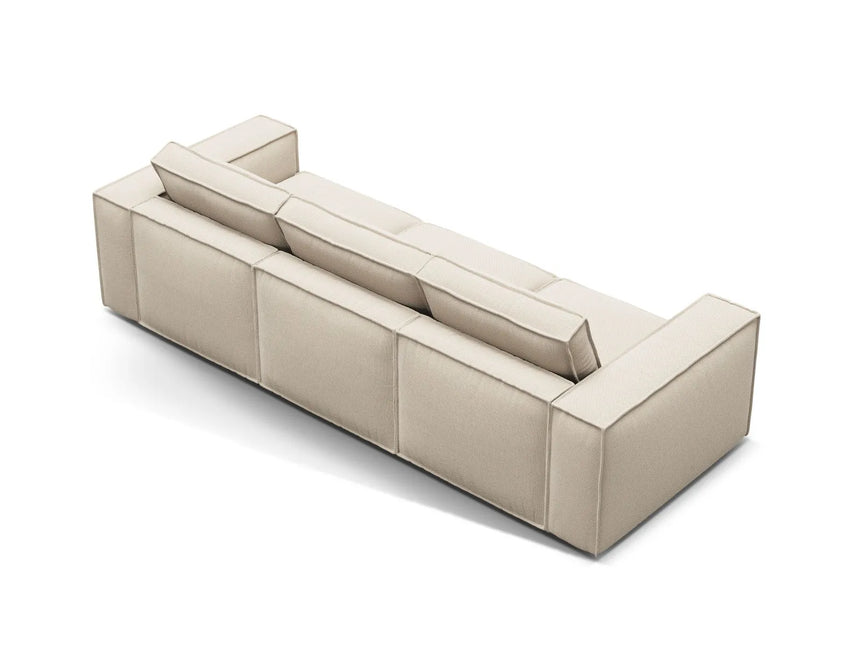 Pola 4-Sitzer Sofa aus Strukturierter Stoff in Beige (BABEL TOFFEE), 284x103 cm von Micadoni – Bild 4