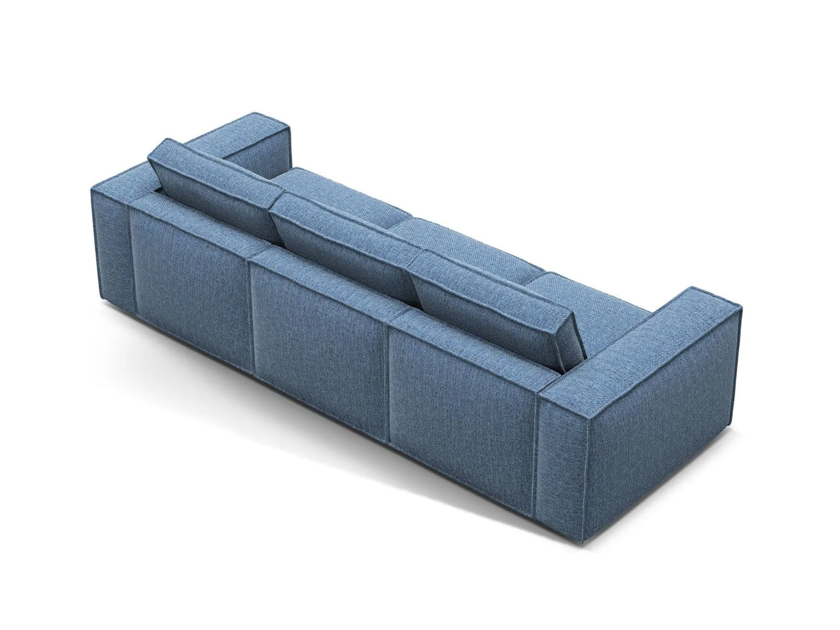 Pola 4-Sitzer Sofa aus Strukturierter Stoff in Dunkelblau (BABEL BLUE), 284x103 cm von Micadoni – Bild 4