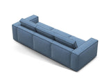 Pola 4-Sitzer Sofa aus Strukturierter Stoff in Dunkelblau (BABEL BLUE), 284x103 cm von Micadoni – Bild 4
