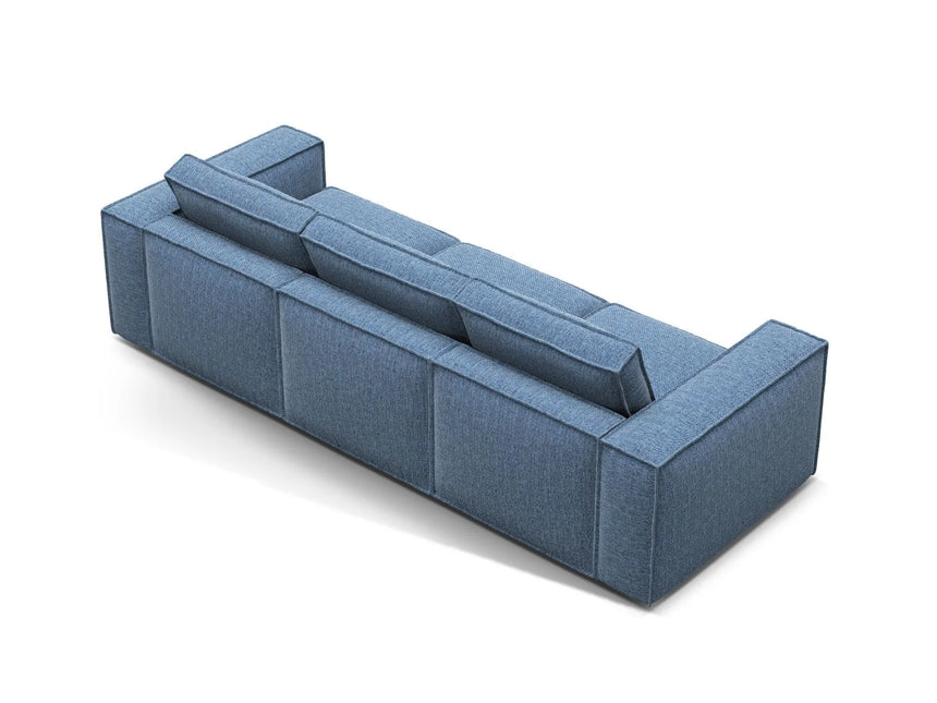 Pola 4-Sitzer Sofa aus Strukturierter Stoff in Dunkelblau (BABEL BLUE), 284x103 cm von Micadoni – Bild 4