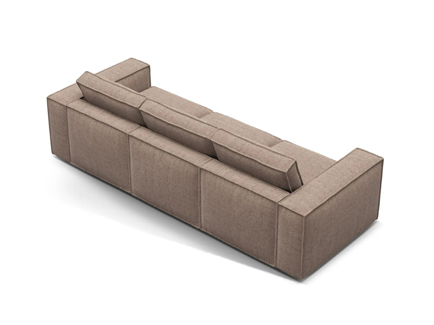 Pola 4-Sitzer Sofa aus Strukturierter Stoff in Hellbraun (BABEL TAUPE), 284x103 cm von Micadoni – Bild 4