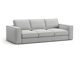 Pola 4-Sitzer Sofa aus Strukturierter Stoff in Hellgrau (BABEL LIGHT GREY), 284x103 cm von Micadoni – Bild 3