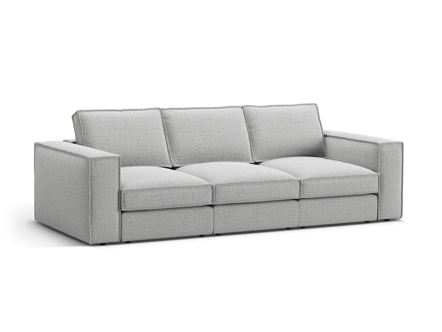 Pola 4-Sitzer Sofa aus Strukturierter Stoff in Hellgrau (BABEL LIGHT GREY), 284x103 cm von Micadoni – Bild 3