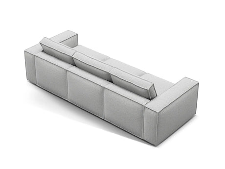 Pola 4-Sitzer Sofa aus Strukturierter Stoff in Hellgrau (BABEL LIGHT GREY), 284x103 cm von Micadoni – Bild 4