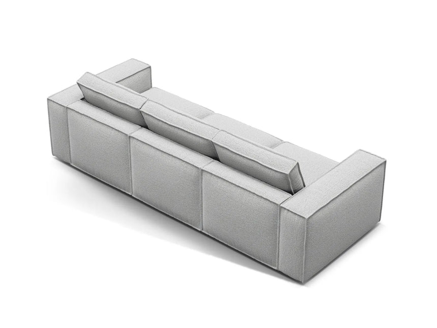 Pola 4-Sitzer Sofa aus Strukturierter Stoff in Hellgrau (BABEL LIGHT GREY), 284x103 cm von Micadoni – Bild 4