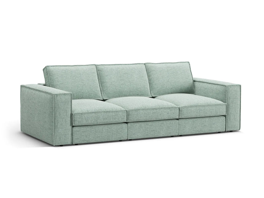Pola 4-Sitzer Sofa aus Strukturierter Stoff in Minze (BABEL SAFIRA), 284x103 cm von Micadoni – Bild 3