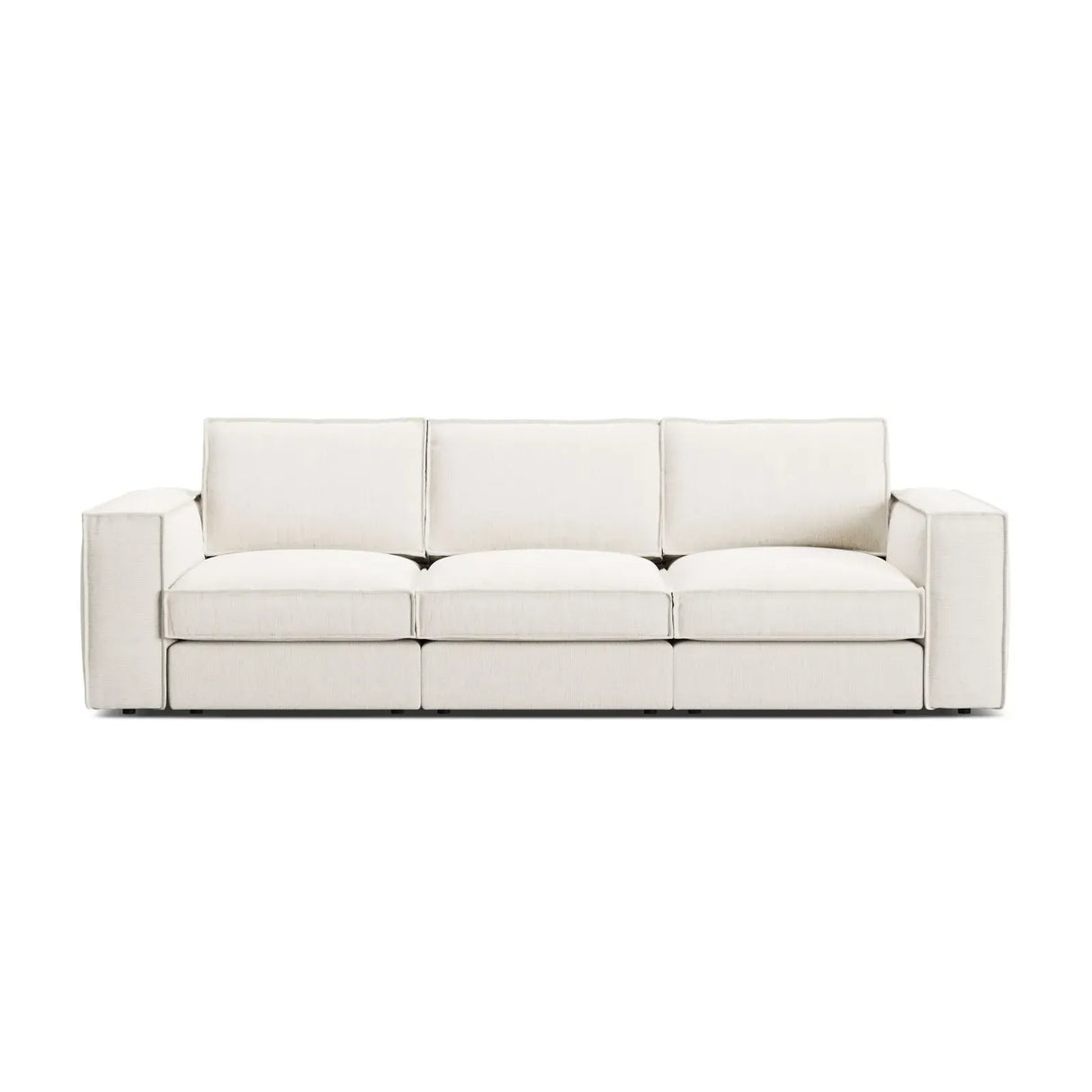 Pola 4-Sitzer Sofa aus Samt oder Strukturstoff, 284x103 cm - ZEN ZONE Furniture