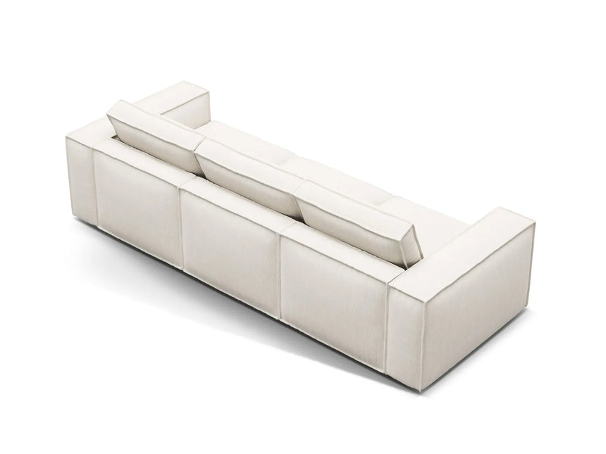 Pola 4-Sitzer Sofa aus Strukturierter Stoff in Weiß (BABEL WHITE), 284x103 cm von Micadoni – Bild 4
