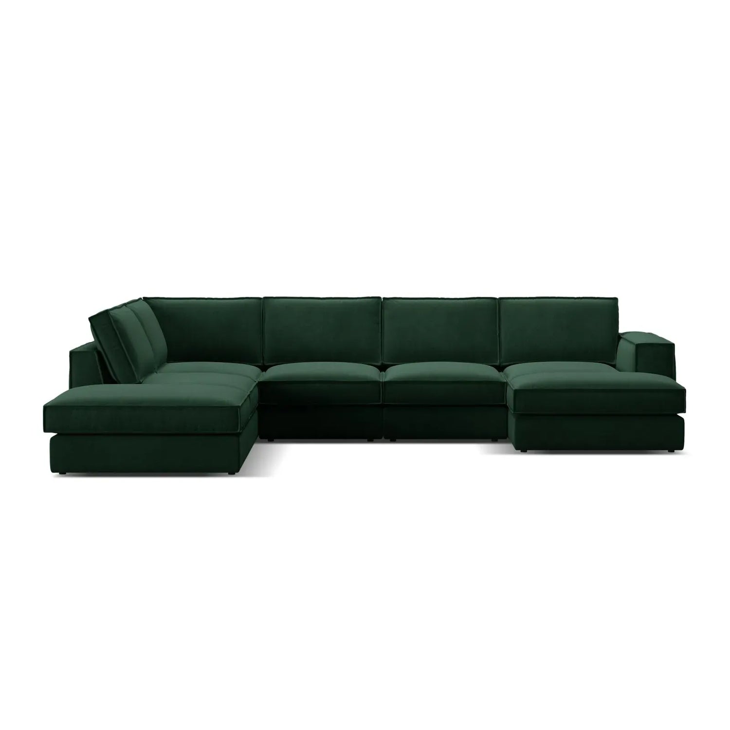 Pola 5-Sitzer Panorama Ecksofa, Linke Seite, aus Samt oder Strukturstoff, 362x259 cm - ZEN ZONE Furniture