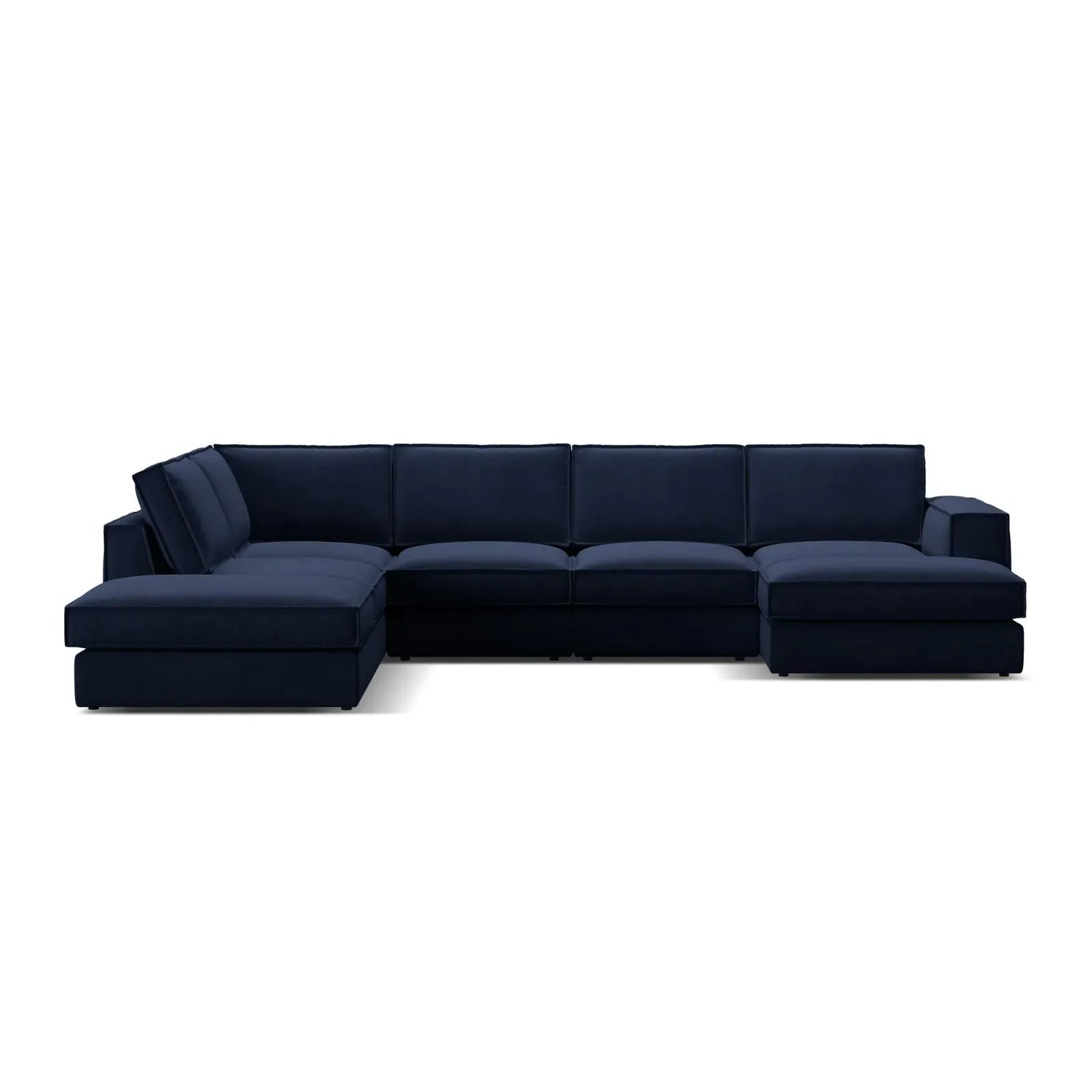 Pola 5-Sitzer Panorama Ecksofa, Linke Seite, aus Samt oder Strukturstoff, 362x259 cm - ZEN ZONE Furniture