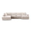 Pola 5-Sitzer Panorama Ecksofa, Linke Seite, aus Samt oder Strukturstoff, 362x259 cm - ZEN ZONE Furniture
