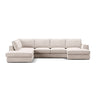 Pola 5-Sitzer Panorama Ecksofa, Linke Seite, aus Samt oder Strukturstoff, 362x259 cm - ZEN ZONE Furniture