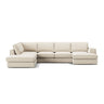 Pola 5-Sitzer Panorama Ecksofa, Linke Seite, aus Samt oder Strukturstoff, 362x259 cm - ZEN ZONE Furniture