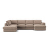 Pola 5-Sitzer Panorama Ecksofa, Linke Seite, aus Samt oder Strukturstoff, 362x259 cm - ZEN ZONE Furniture