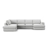 Pola 5-Sitzer Panorama Ecksofa, Linke Seite, aus Samt oder Strukturstoff, 362x259 cm - ZEN ZONE Furniture