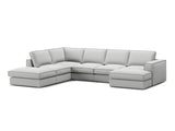 Pola 5-Sitzer Panorama Ecksofa, Linke Seite, aus Strukturierter Stoff in Hellgrau (BABEL LIGHT GREY), 362x259 cm von Micadoni – Bild 3