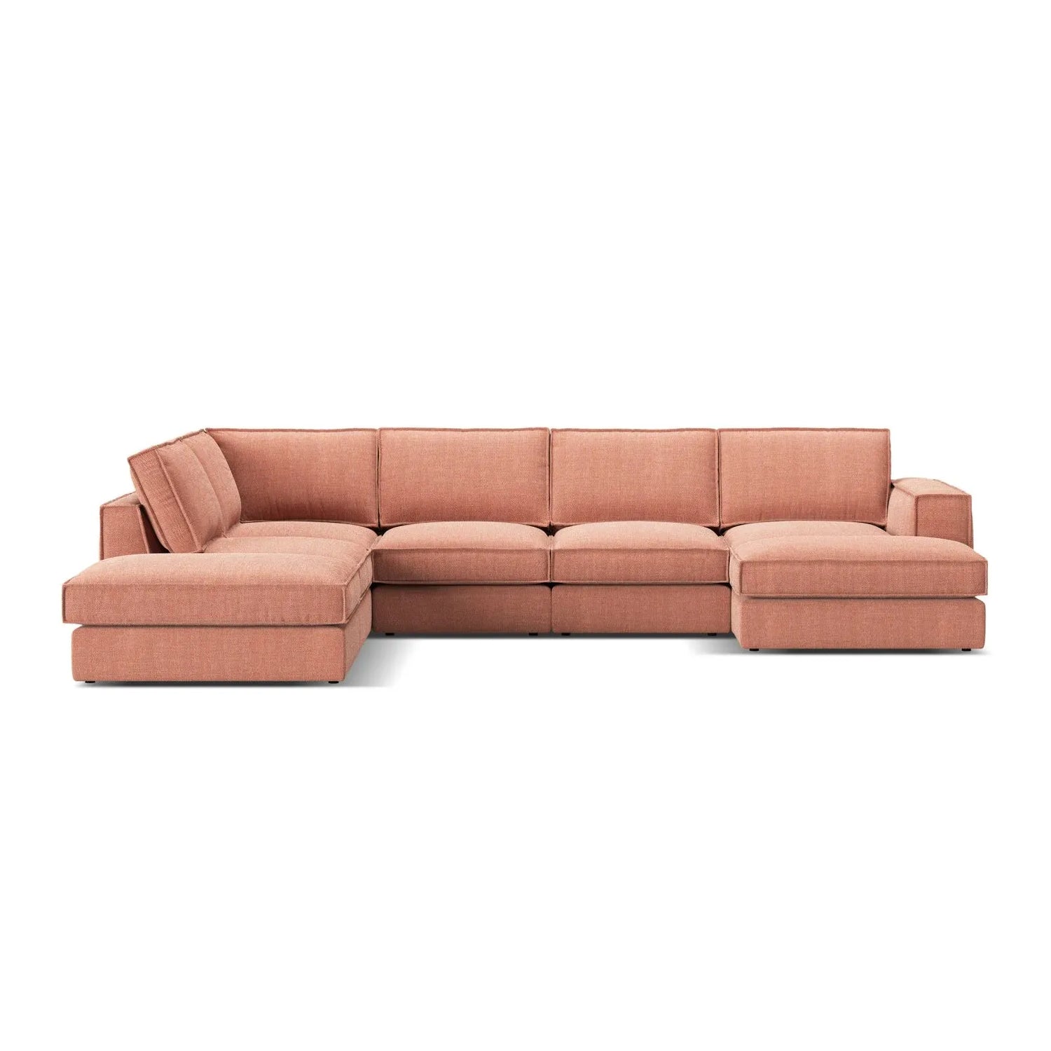Pola 5-Sitzer Panorama Ecksofa, Linke Seite, aus Samt oder Strukturstoff, 362x259 cm - ZEN ZONE Furniture