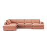Pola 5-Sitzer Panorama Ecksofa, Linke Seite, aus Samt oder Strukturstoff, 362x259 cm - ZEN ZONE Furniture