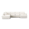 Pola 5-Sitzer Panorama Ecksofa, Linke Seite, aus Samt oder Strukturstoff, 362x259 cm - ZEN ZONE Furniture