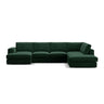 Pola 5-Sitzer Panorama Ecksofa, Rechte Seite, aus Samt in Beige (Salvador 1), 362x259 cm - ZEN ZONE Furniture