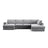 Pola 5-Sitzer Panorama Ecksofa, Rechte Seite, aus Samt in Beige (Salvador 1), 362x259 cm - ZEN ZONE Furniture