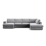 Pola 5-Sitzer Panorama Ecksofa, Rechte Seite, aus Samt in Beige (Salvador 1), 362x259 cm - ZEN ZONE Furniture