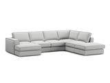 Pola 5-Sitzer Panorama Ecksofa, Rechte Seite, aus Strukturierter Stoff in Hellgrau (BABEL LIGHT GREY), 362x259 cm von Micadoni – Bild 3