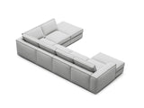 Pola 5-Sitzer Panorama Ecksofa, Rechte Seite, aus Strukturierter Stoff in Hellgrau (BABEL LIGHT GREY), 362x259 cm von Micadoni – Bild 5