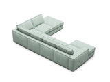Pola 5-Sitzer Panorama Ecksofa, Rechte Seite, aus Strukturierter Stoff in Minze (BABEL SAFIRA), 362x259 cm von Micadoni – Bild 5