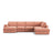 Pola 5-Sitzer Panorama Ecksofa, Rechte Seite, aus Samt in Beige (Salvador 1), 362x259 cm - ZEN ZONE Furniture