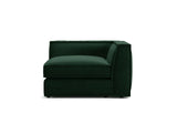 Pola Modulares 1-Sitzer Ecksofa Element aus Samt in Flaschengrün (Salvador 7), 103x103x88 cm von Micadoni – Bild 1