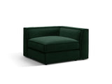 Pola Modulares 1-Sitzer Ecksofa Element aus Samt in Flaschengrün (Salvador 7), 103x103x88 cm von Micadoni – Bild 3