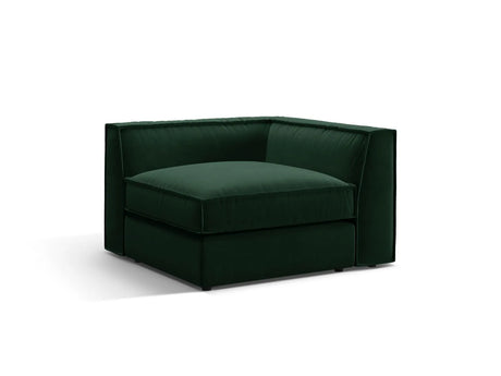 Pola Modulares 1-Sitzer Ecksofa Element aus Samt in Flaschengrün (Salvador 7), 103x103x88 cm von Micadoni – Bild 3