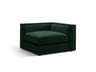 Pola Modulares 1-Sitzer Ecksofa Element aus Samt in Flaschengrün (Salvador 7), 103x103x88 cm von Micadoni – Bild 3