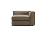 Pola Modulares 1-Sitzer Ecksofa Element aus Samt in Grau-Braun (Salvador 3), 103x103x88 cm von Micadoni – Bild 1
