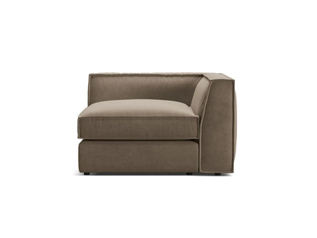 Pola Modulares 1-Sitzer Ecksofa Element aus Samt in Grau-Braun (Salvador 3), 103x103x88 cm von Micadoni – Bild 1