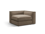 Pola Modulares 1-Sitzer Ecksofa Element aus Samt in Grau-Braun (Salvador 3), 103x103x88 cm von Micadoni – Bild 3